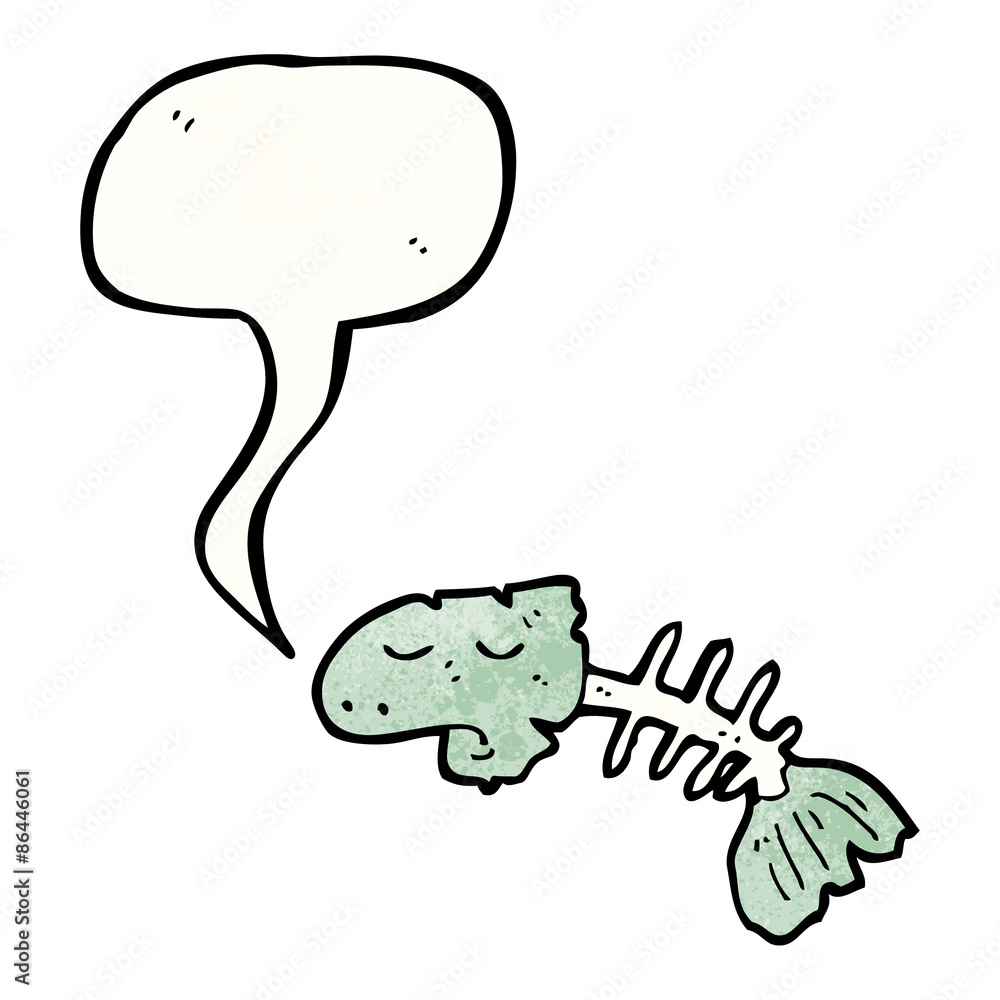 cartoon fish bones cartoon fish bones