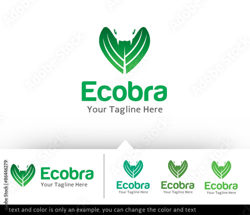 Eco Cobra Logo Design Template 