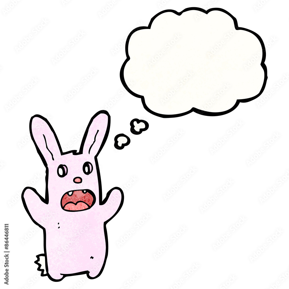 cartoon crazy pink rabbit cartoon crazy pink rabbit