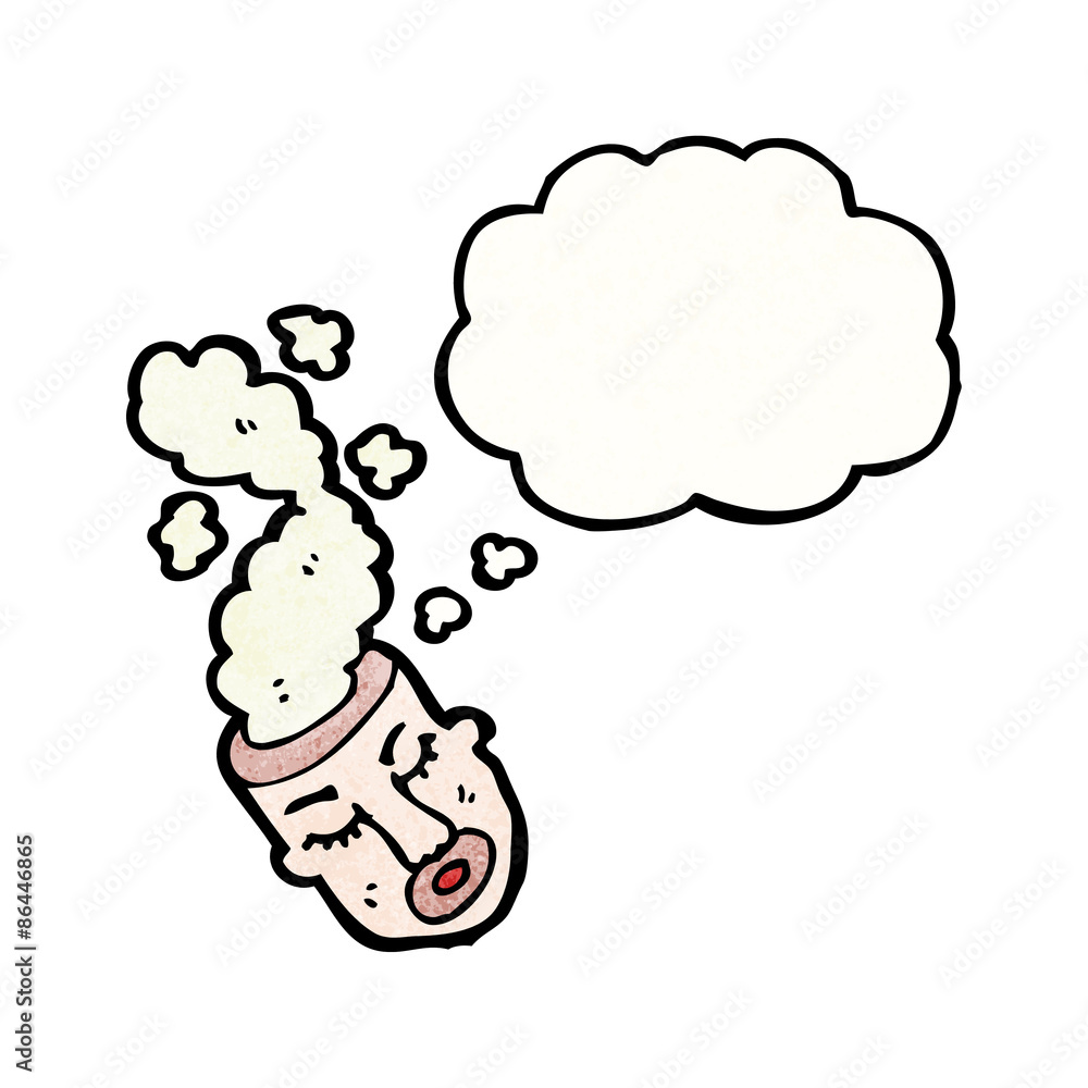 cartoon smoking head cartoon smoking head
