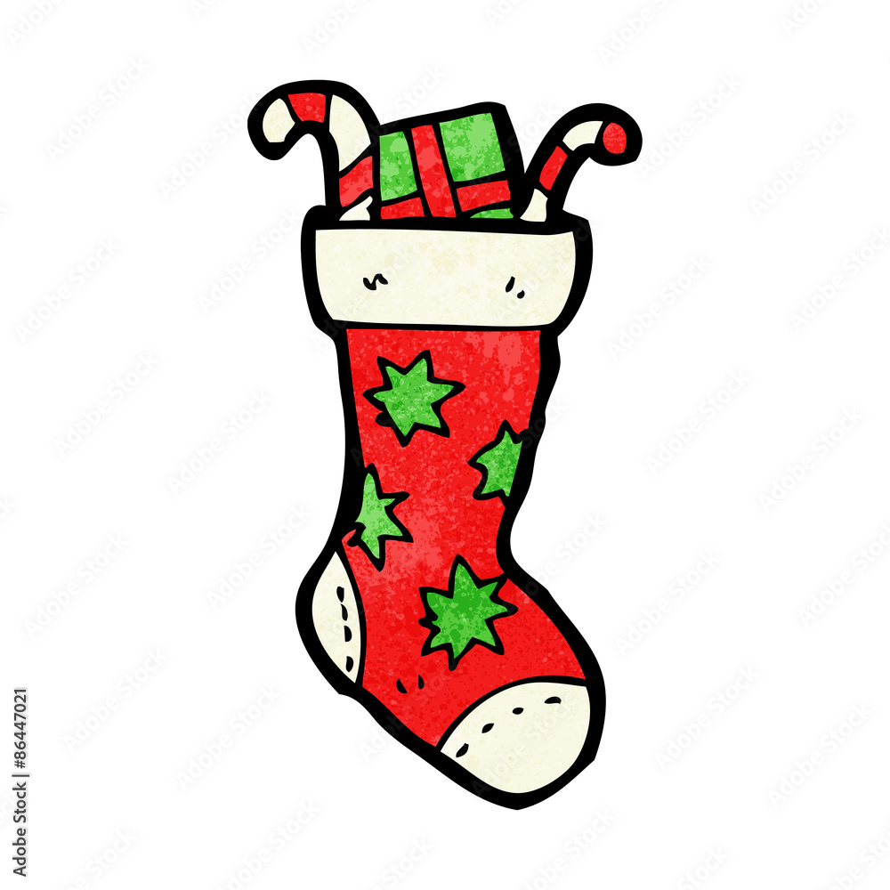 cartoon christmas stockings Stock Vector  Adobe Stock