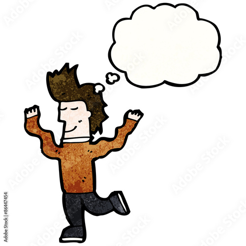 cartoon prancing man