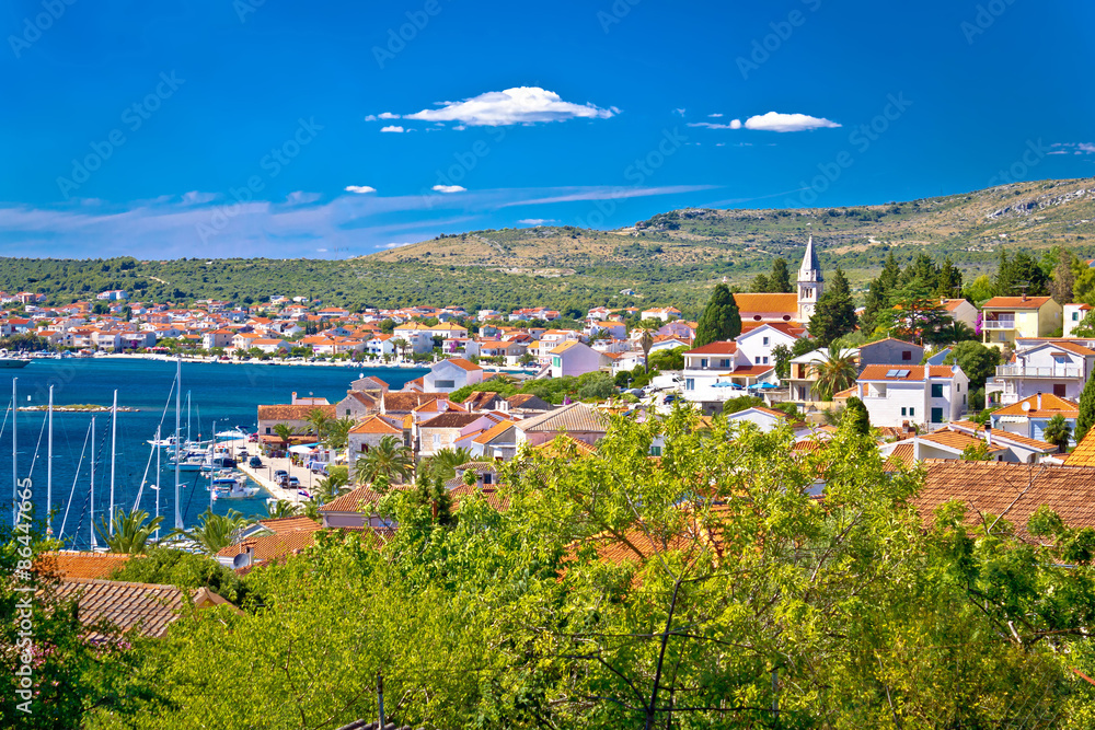 Town of Rogoznica waterfront view