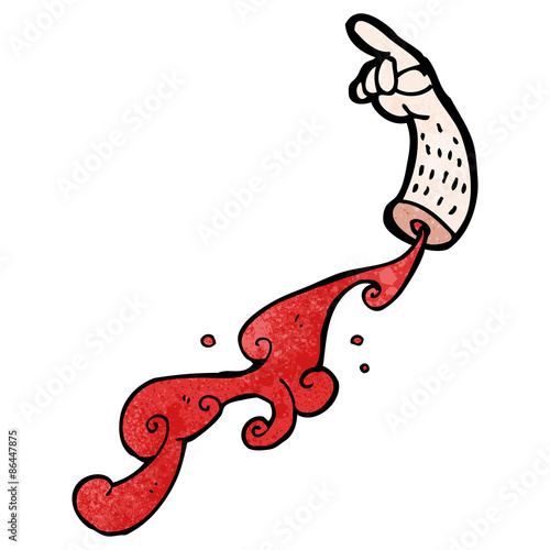 cartoon severed arm