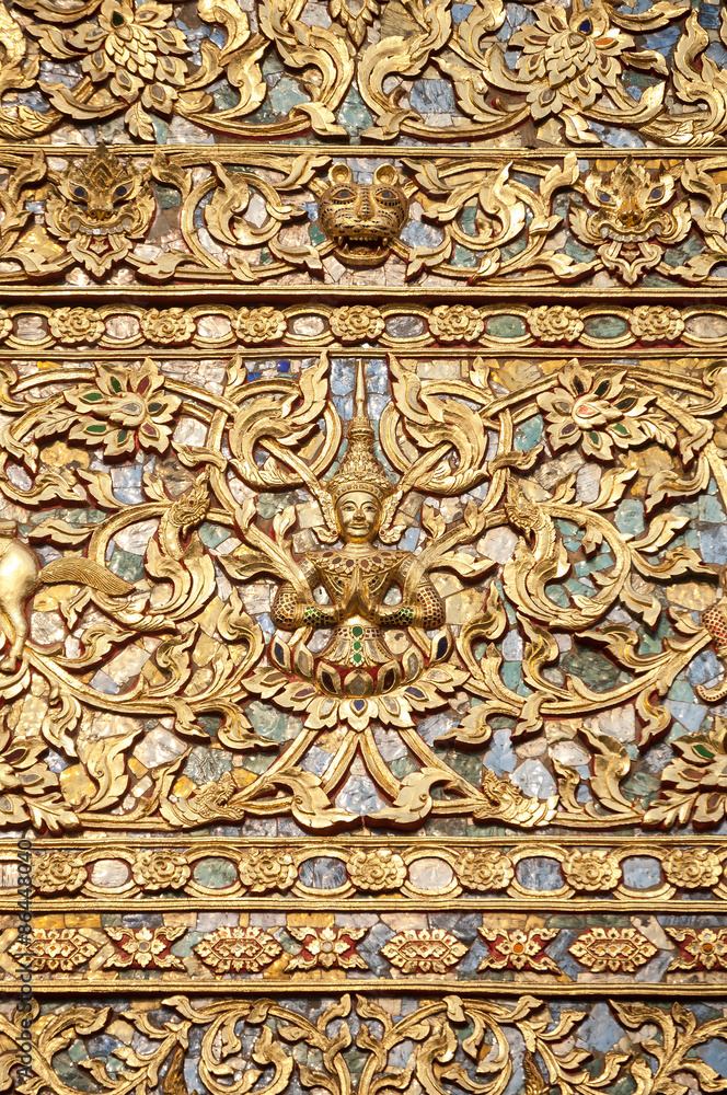 Exterior detail of a Buddhist temple, Chiang Mai, Thailand