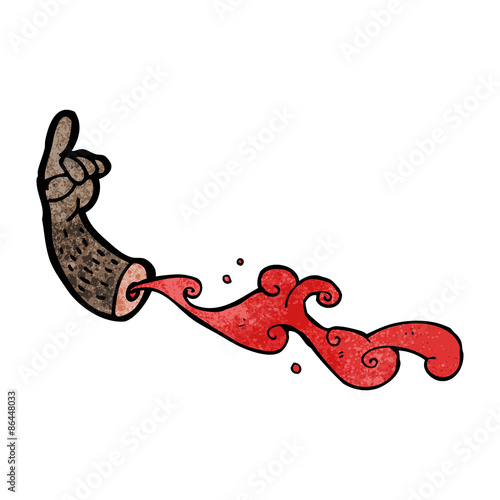 gross severed arm cartoon