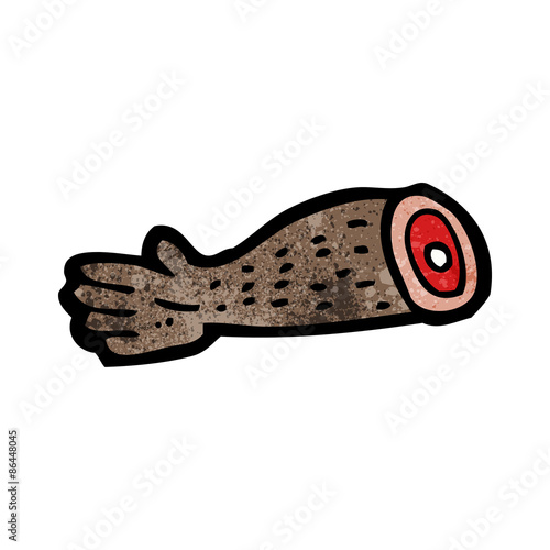 gross severed arm cartoon