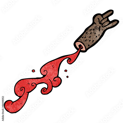 gross severed arm cartoon