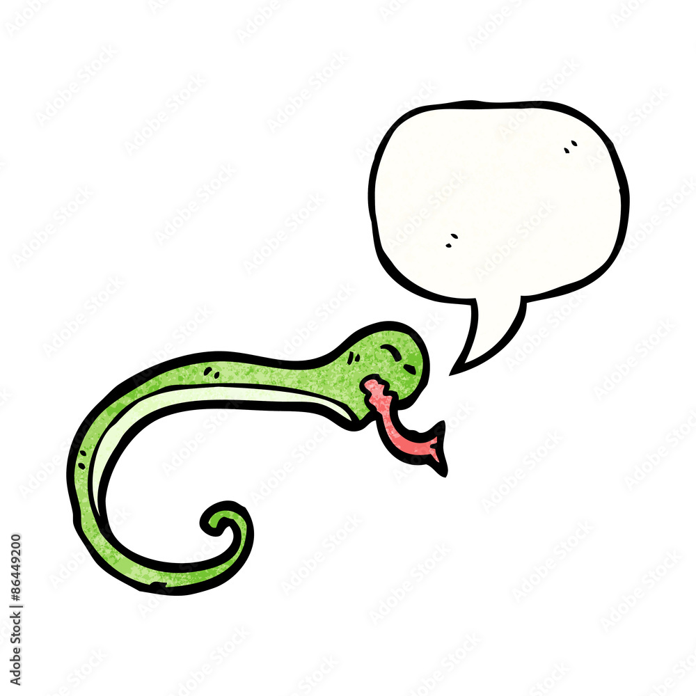 Naklejka premium hissing snake cartoon