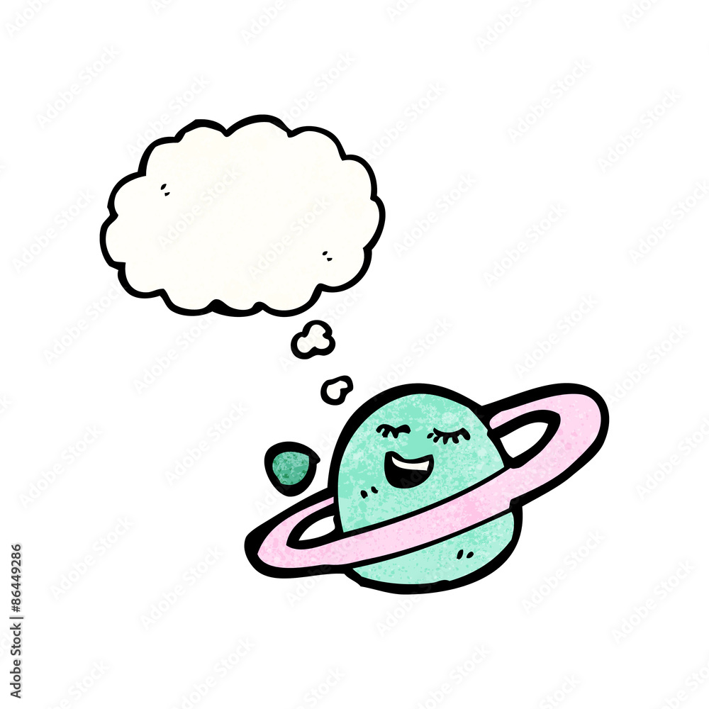 cartoon planet with thought bubble cartoon planet with thought bubble