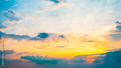 Sunset sky and cloud background