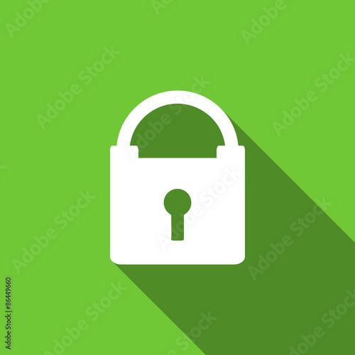 padlock flat icon secure sign