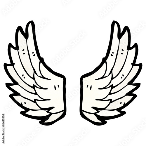 cartoon angel wings