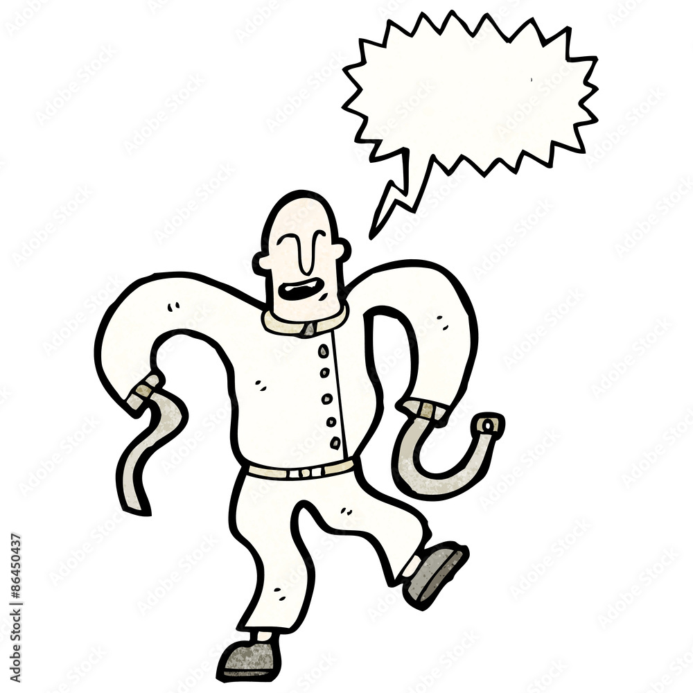 Fototapeta premium cartoon crazy madman