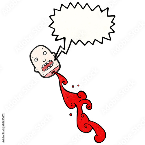 cartoon gross severed head
