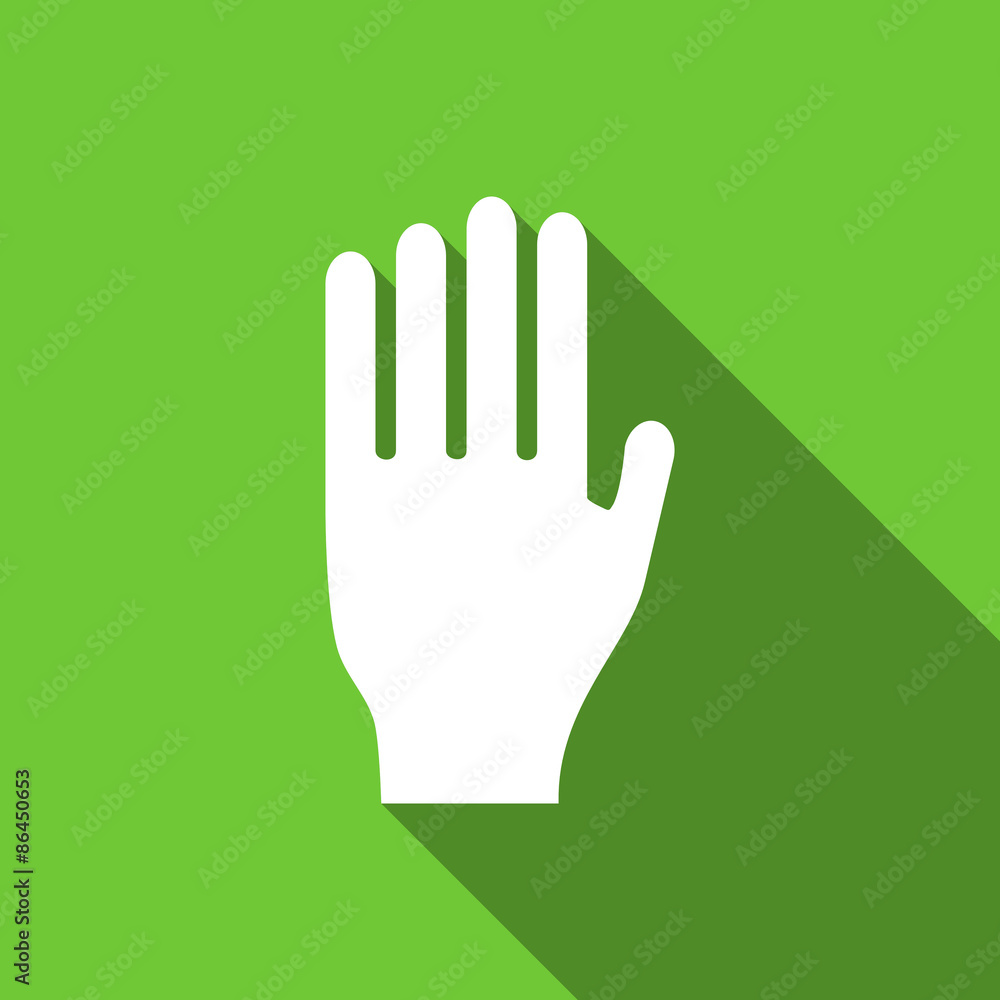 stop flat icon hand sign