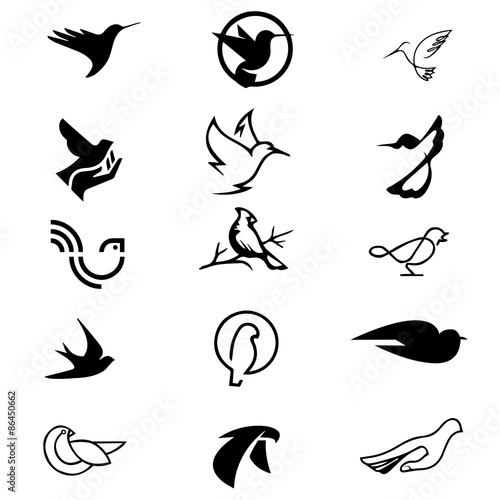 Obraz Logo Ptaki