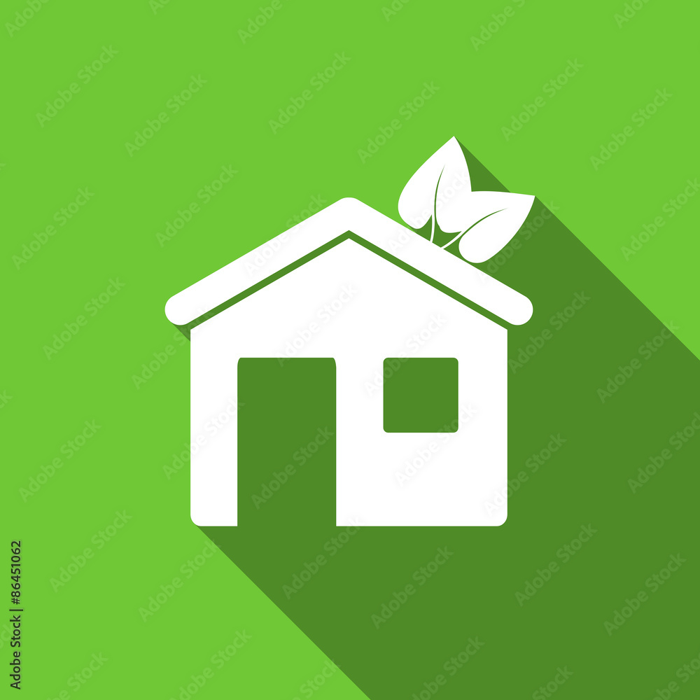 house flat icon ecological home symbol house flat icon ecological home symbol