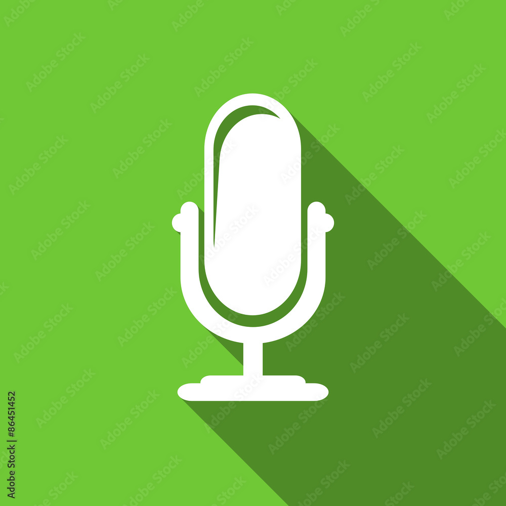 microphone flat icon podcast sign microphone flat icon podcast sign