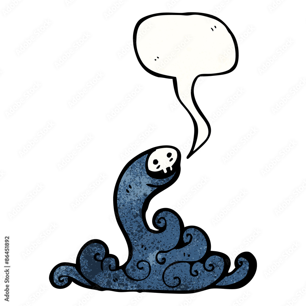 Fototapeta premium spooky cartoon skull ghost