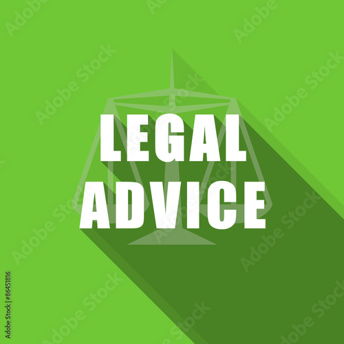 legal advice flat icon law sign