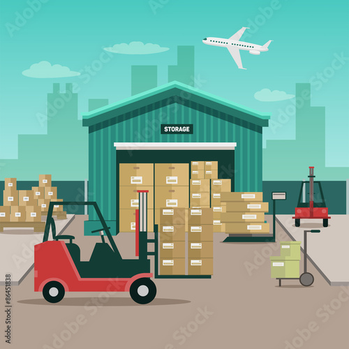 Vector stack of containers