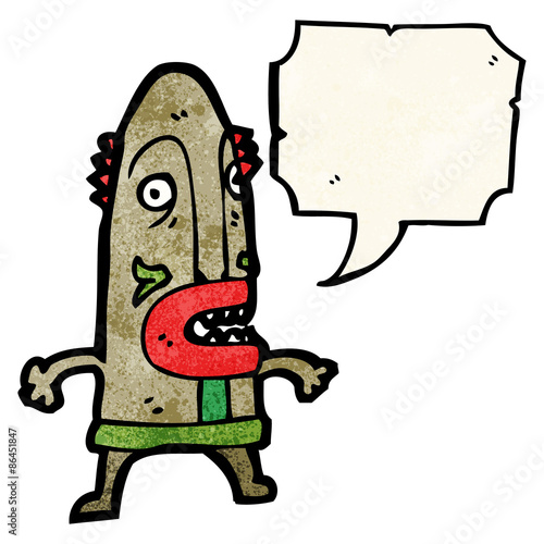 cartoon cannibal tribesman