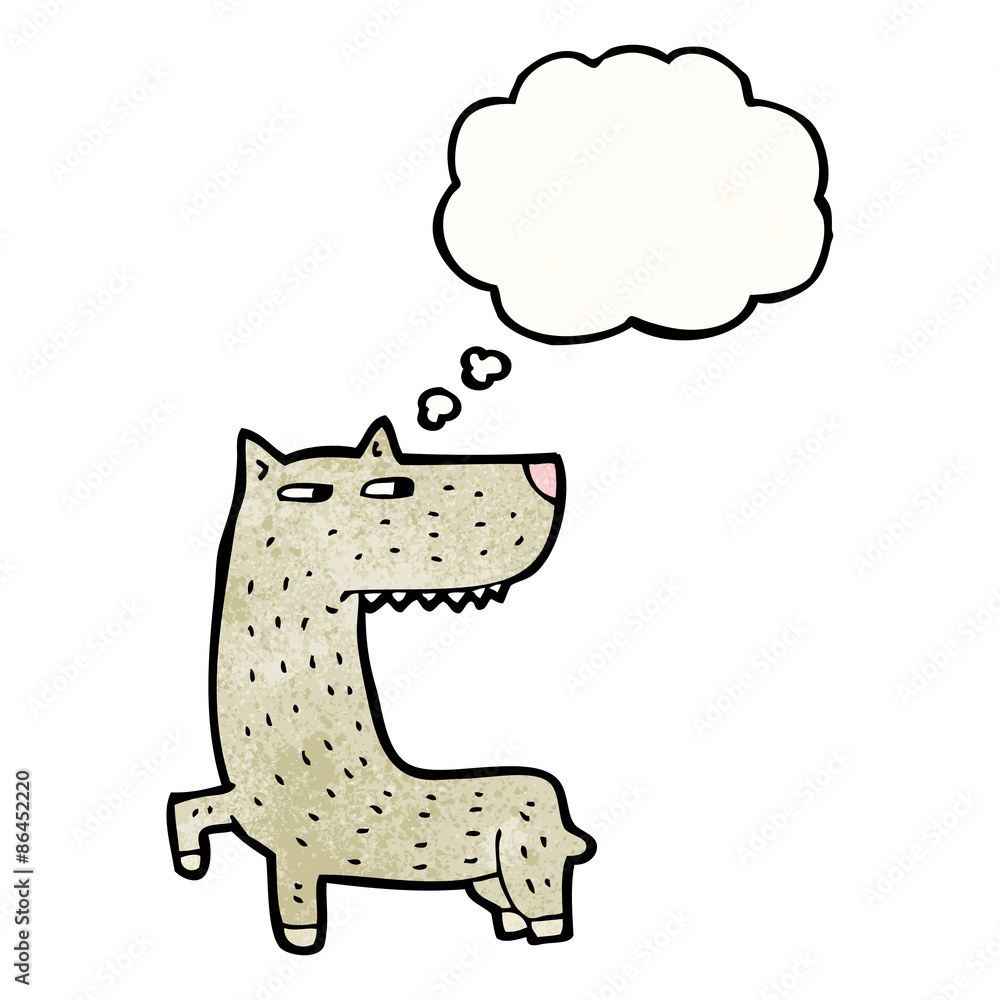 wolf with thought bubble cartoon wolf with thought bubble cartoon