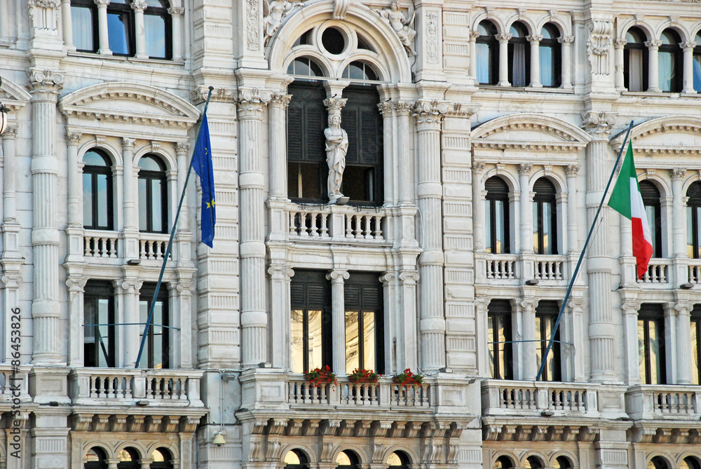 Trieste City Hall windows, Italy