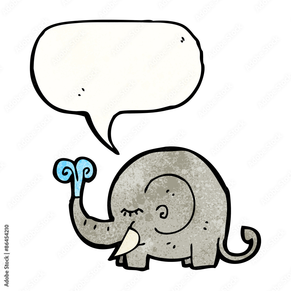 cartoon elephant with speech bubble cartoon elephant with speech bubble