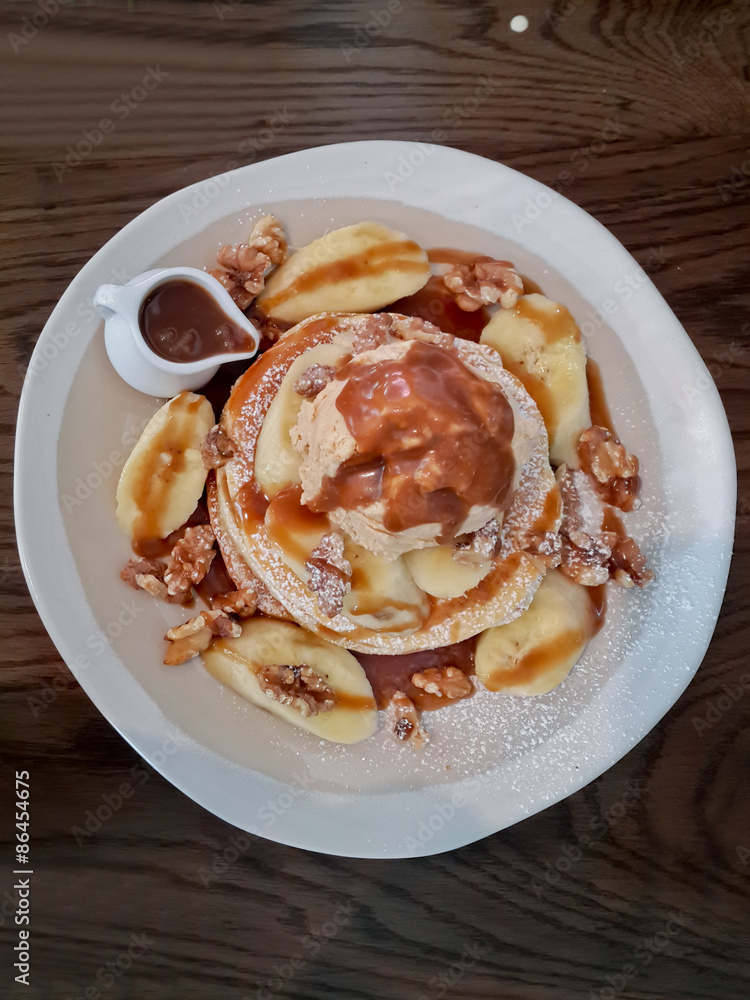 Banana Pancakes. Butterscotch, House made peanut butter ice cream Banana Pancakes. Butterscotch, House made peanut butter ice cream