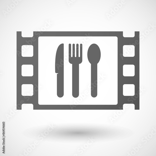 35mm film frame with cutlery