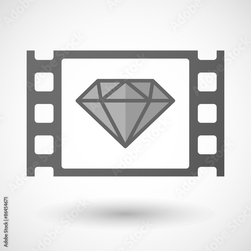 35mm film frame with a diamond