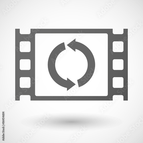 35mm film frame with a recycle sign