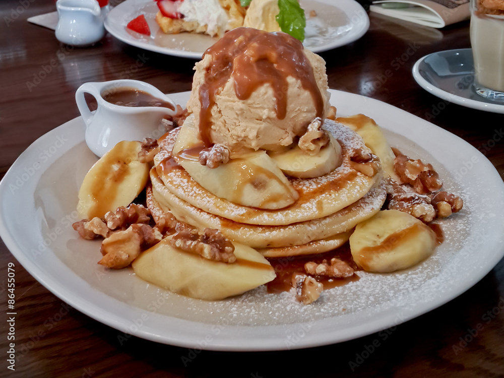 Banana Pancakes. Butterscotch, House made peanut butter ice cream Banana Pancakes. Butterscotch, House made peanut butter ice cream
