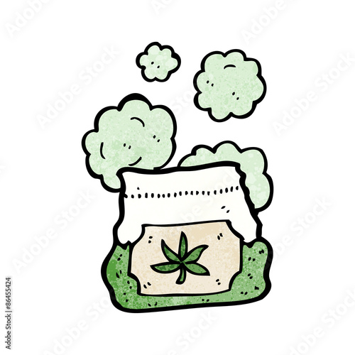 cartoon bag of weed