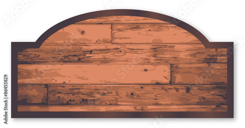 Blank Wooden Store Sign