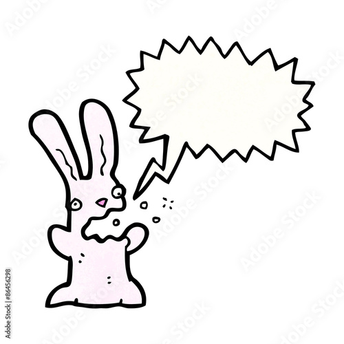 cartoon burping rabbit