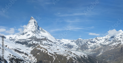 Panorama of Mountain Matterhorn, Zermatt, Switzerland © leeyiutung