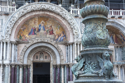 Details of St Mark's Basilica in Venice, Italy