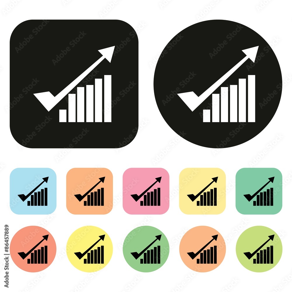 Business graph. icon. Vector Business graph. icon. Vector