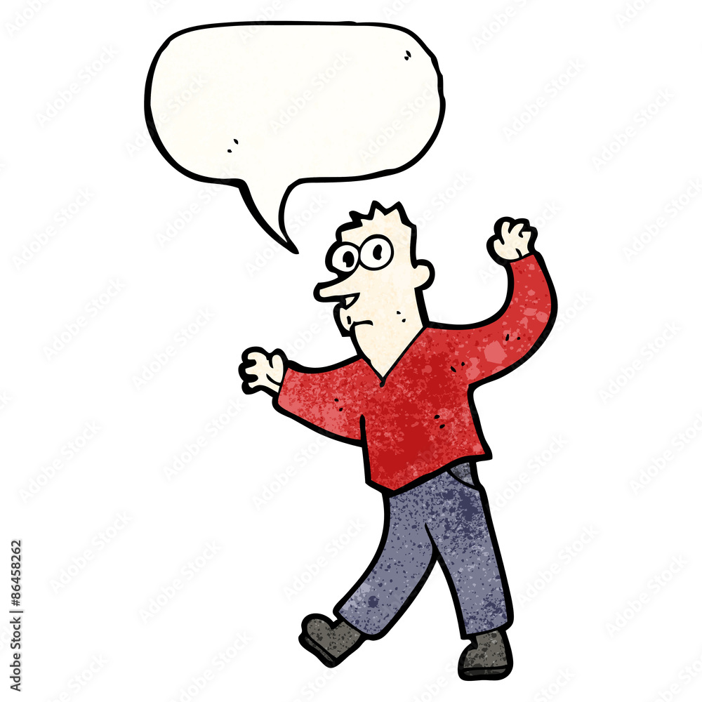 Fototapeta premium cartoon surprised, man