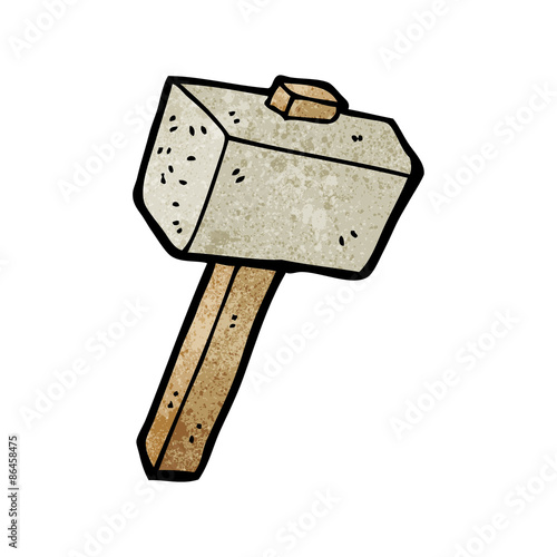 cartoon stone mallet