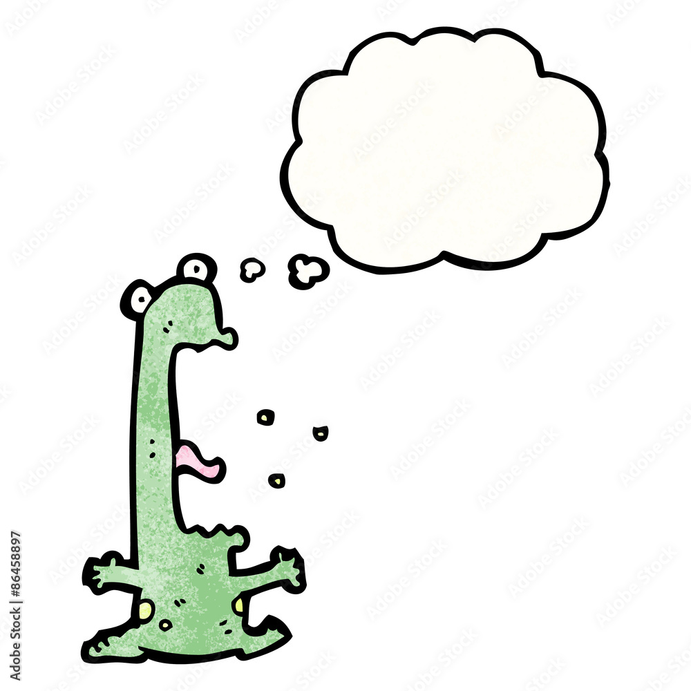cartoon frog with thought bubble cartoon frog with thought bubble