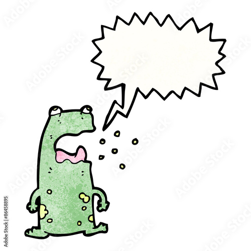 cartoon burping frog
