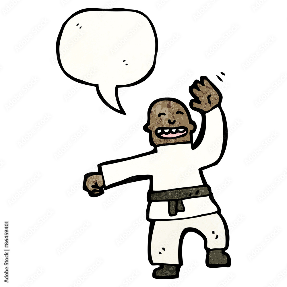 cartoon man performing a karate chop cartoon man performing a karate chop