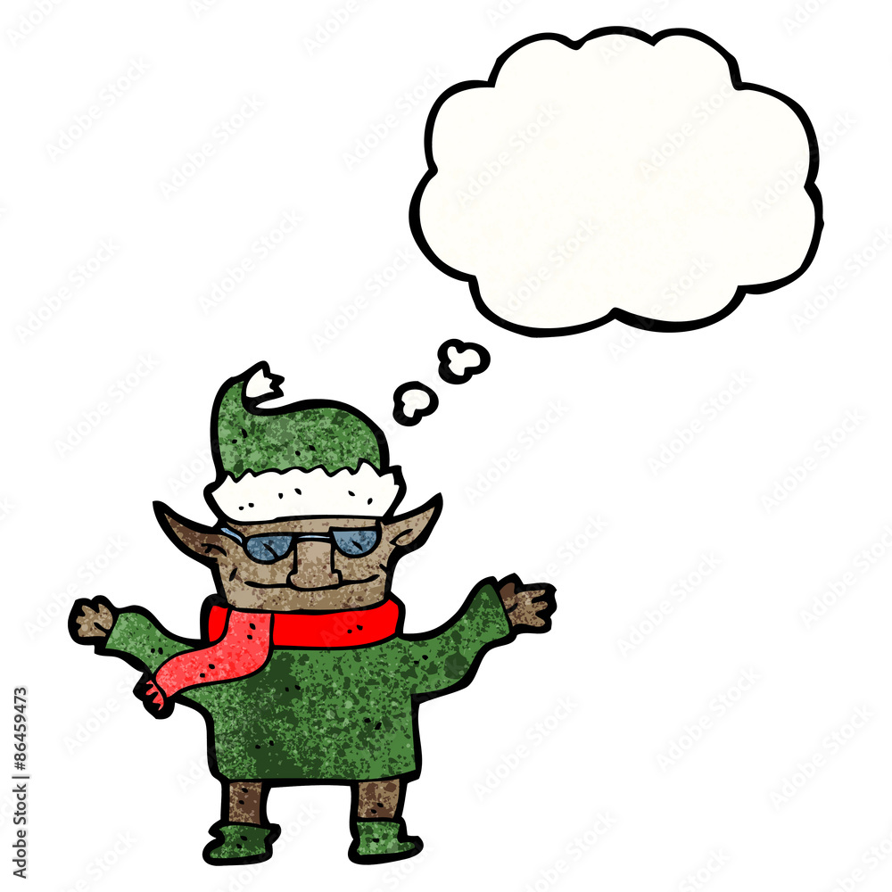 Fototapeta premium cartoon christmas elf