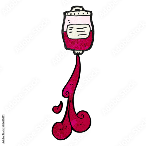 medical blood bag cartoon