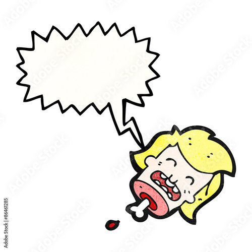 gross severed head cartoon