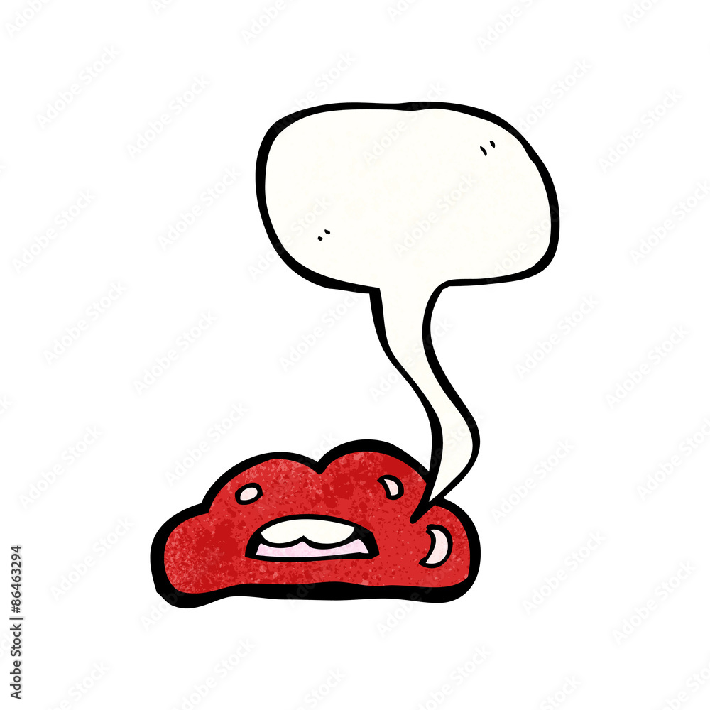cartoon lips with speech bubble cartoon lips with speech bubble
